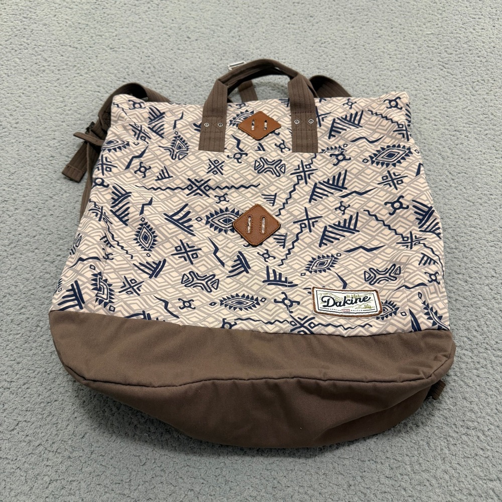Dakine Traverse Tote 28L Backpack Tribal Geometric Print Brown Cream